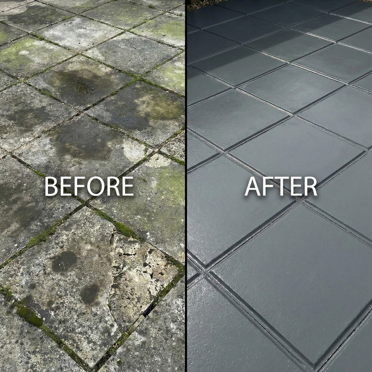 Everest - Pintura y Sellador Rápido para Suelos de Hormigón / Patios - Interior y Exterior - Antideslizante