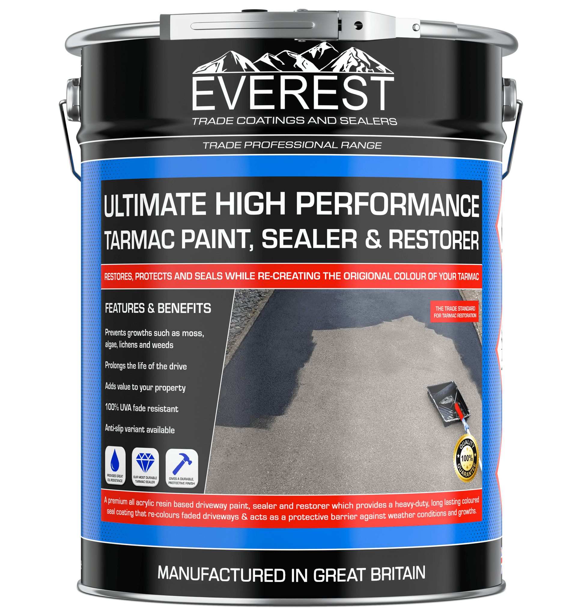 SummitSeal - TarmacCoat - Tarmac Sealer & Restorer - Anti - Slip - Everest Paints